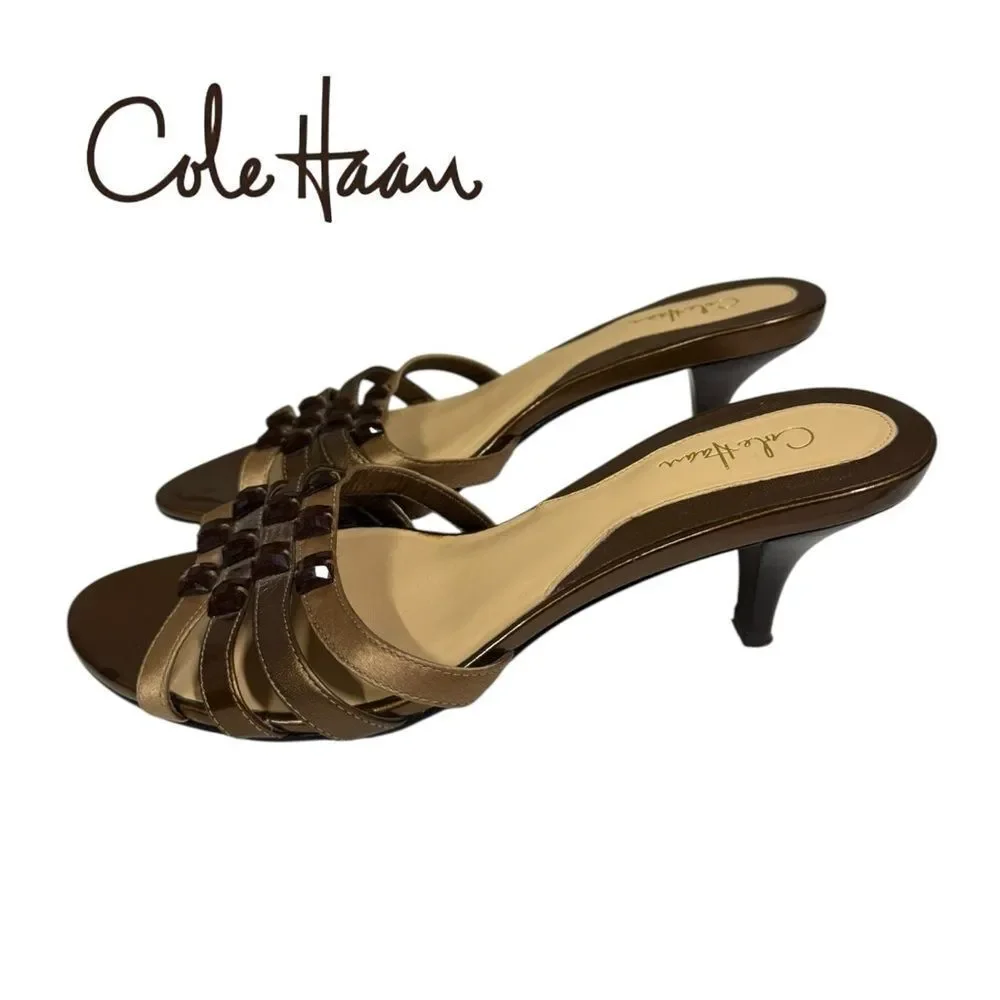 Cole Haan Vintage Slide Embellished Heel Sandals 7